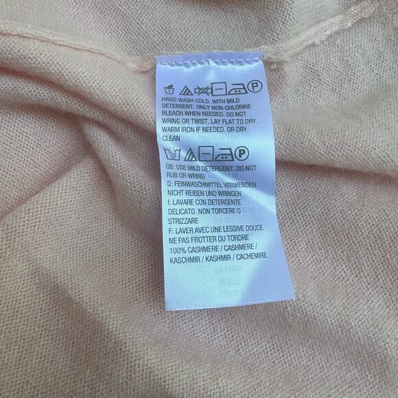 Isaac Mizrahi 100% Cashmere Sweater Tunic Sz S Pastel Pink Crew Neck Preppy Soft - Picture 6 of 9